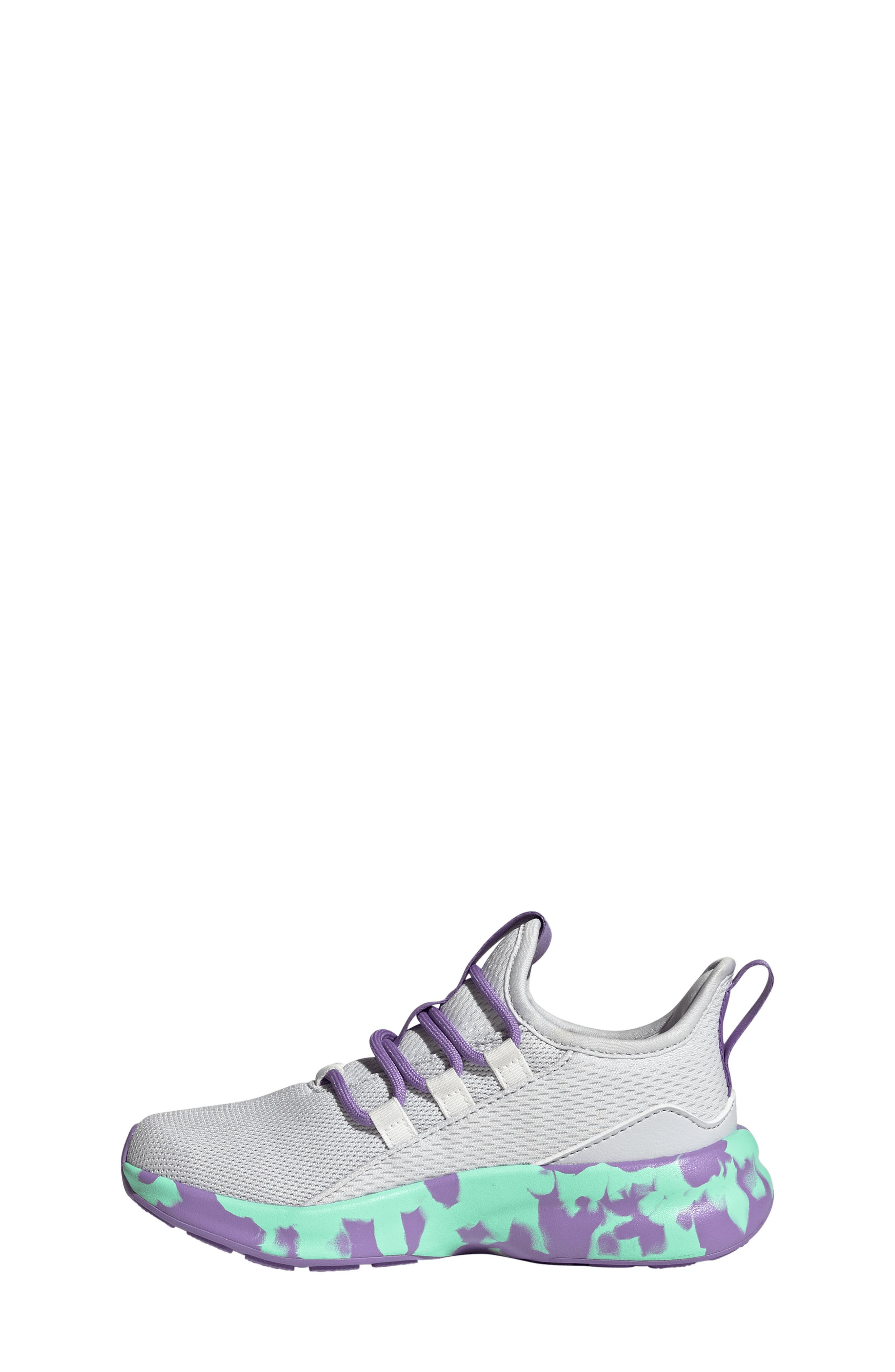 Kids' Lite Racer Adapt 8.0 Sneaker, Alternate, color, GREY/ VIOLET/ MINT