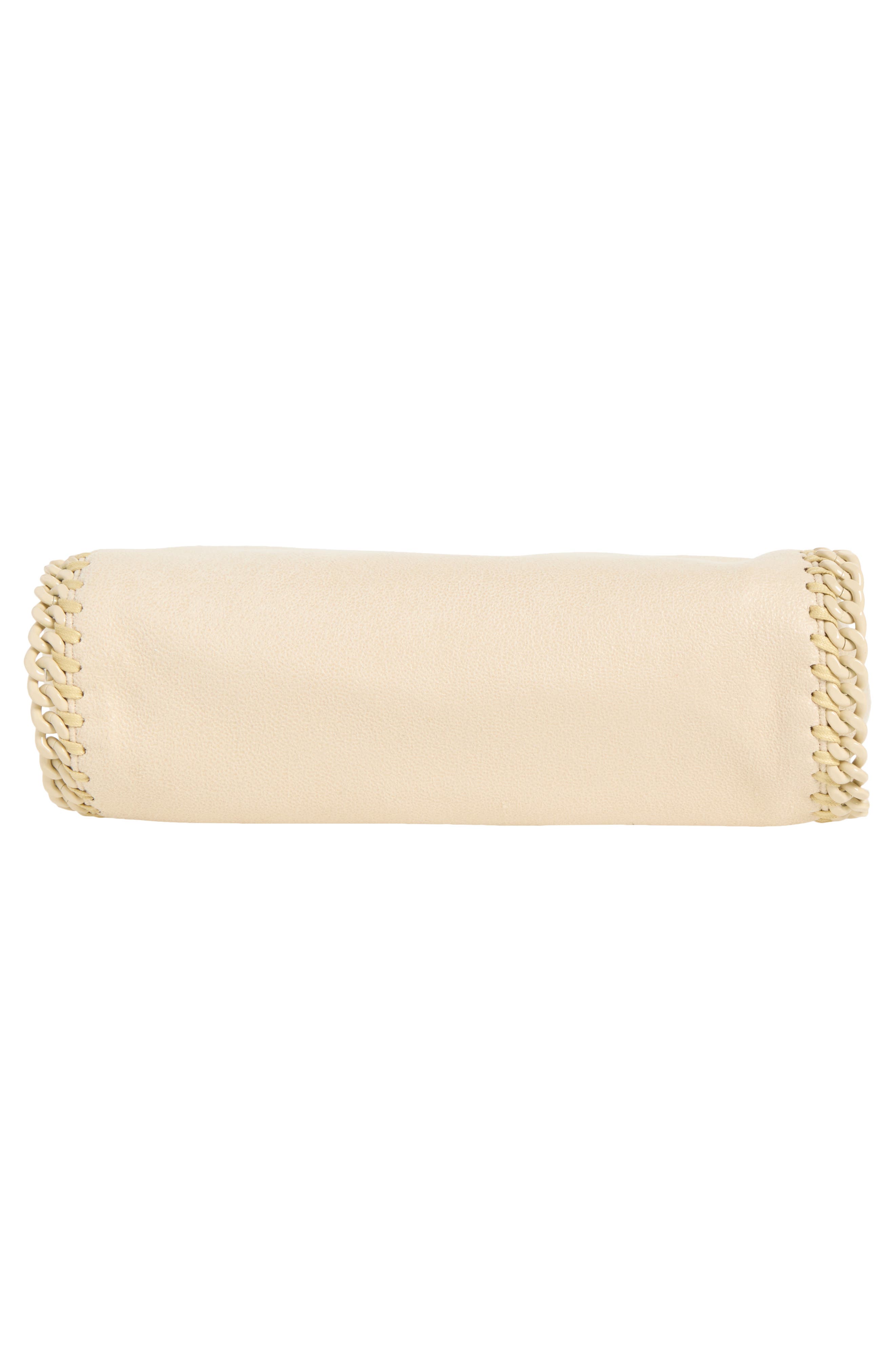 Stella McCartney Mini Falabella Shaggy Deer Faux Leather Tote, Alternate, color, Oat