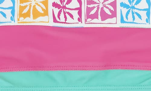 Feather 4 Arrow Kids' Block Party Upf 50+ Two-piece Swimsuit In Multi