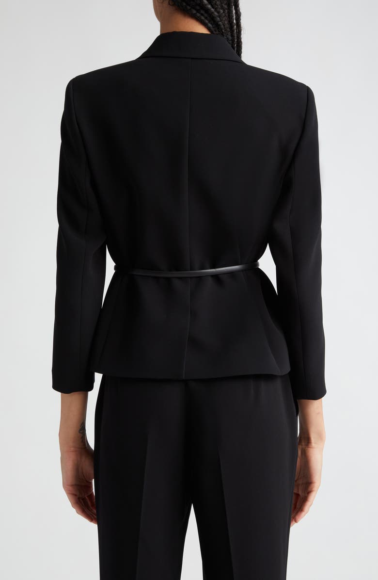 Max Mara Studio Cancan Belted Three Quarter Sleeve Cady Blazer, Alternate, color, 