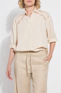 Lysse Roxanna Embroidered Linen Button-Up Shirt