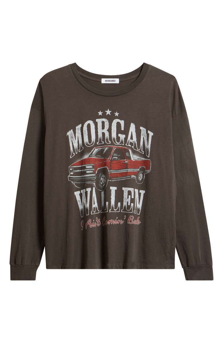 Daydreamer Morgan Wallen Ain't Comin' Back Long Sleeve Cotton Graphic T-Shirt, Alternate, color, Washed Black