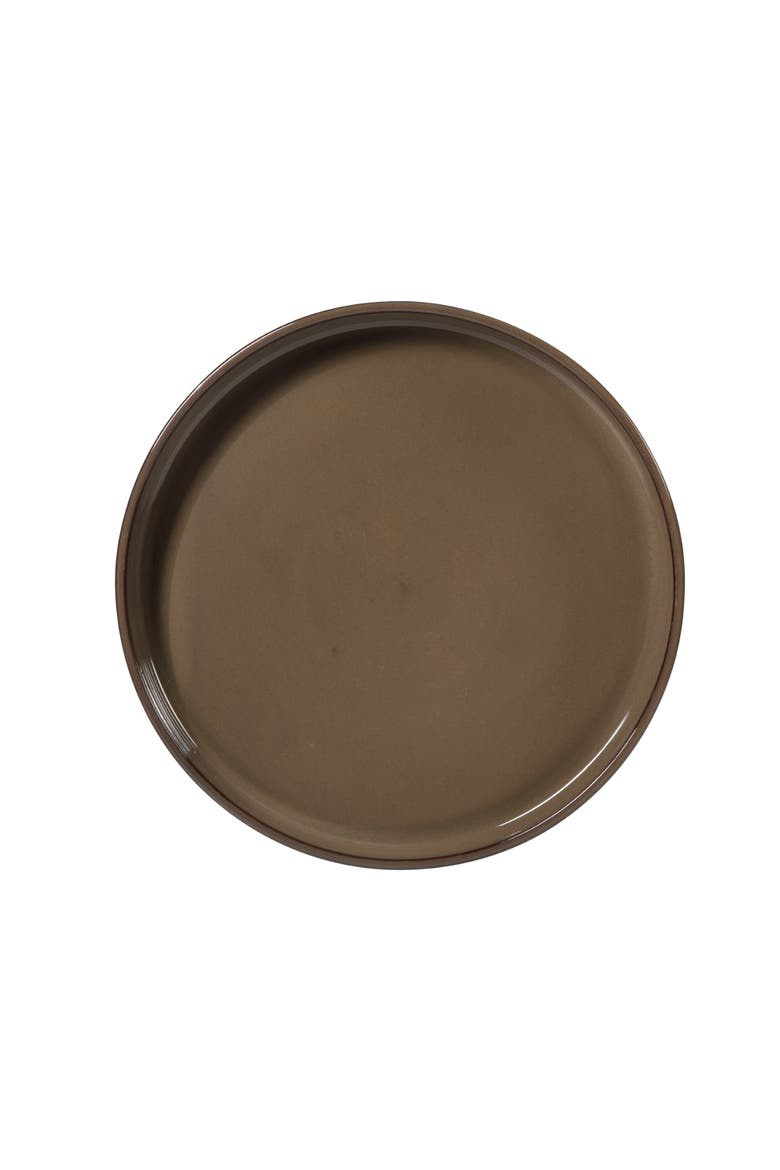 Santorini Mist 16 Piece Terracotta Reactive Glaze Plates and Bowls Dinnerware Set, Alternate, color, Driftwood Brown