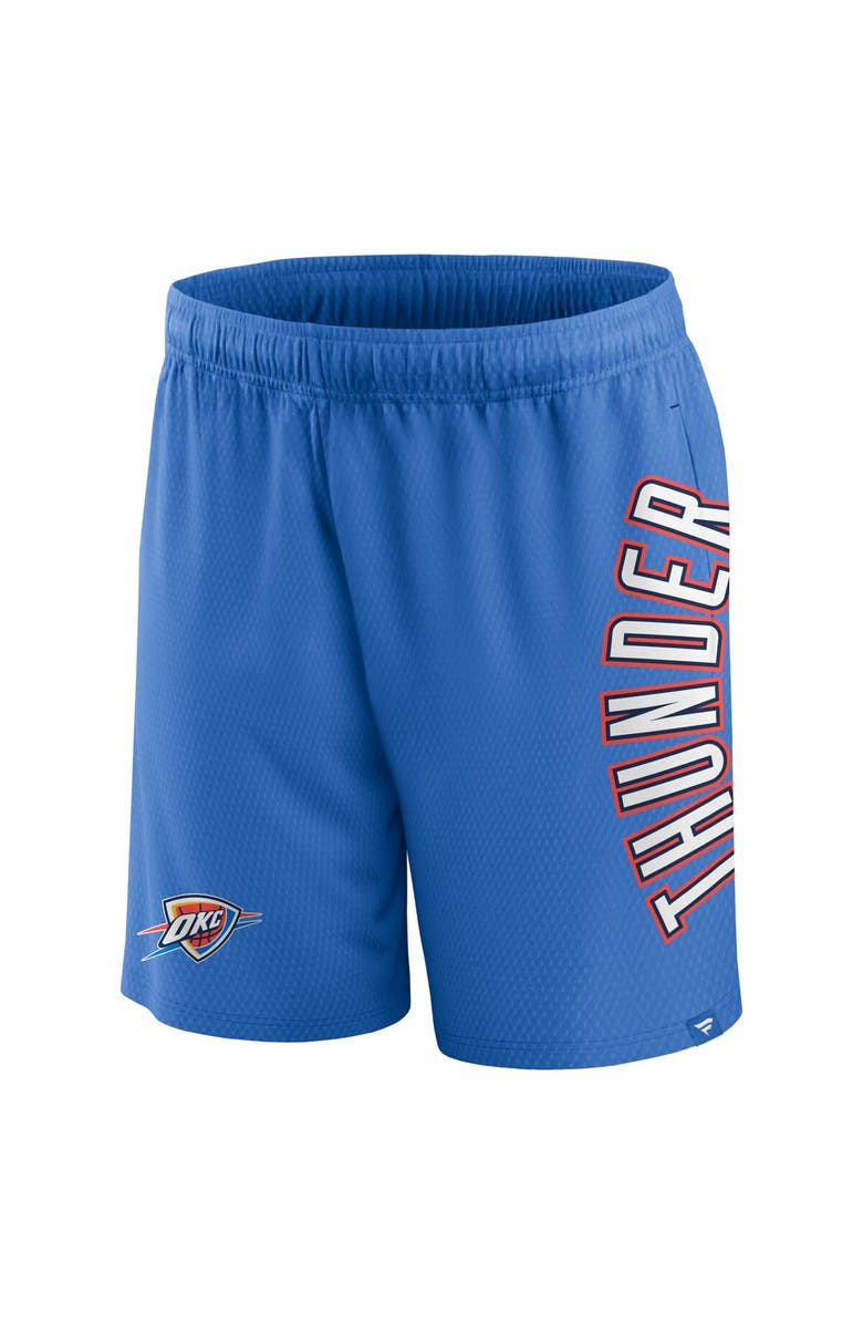 FANATICS Men's Fanatics Branded Blue Oklahoma City Thunder Post Up Mesh Shorts, Alternate, color, 