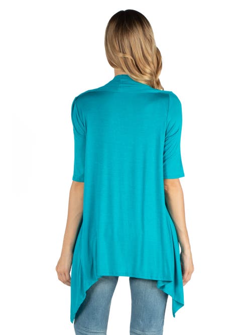 24seven Comfort Apparel Maternity Loose Fit Open Front Cardigan