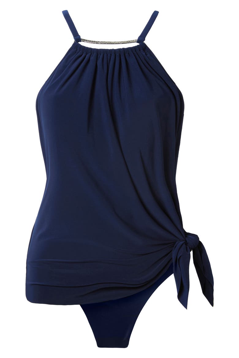 Parker Skirted One-Piece Swimsuit, Alternate, color, NAVY BLUE