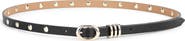 Ettika Skinny Studded Leather Belt