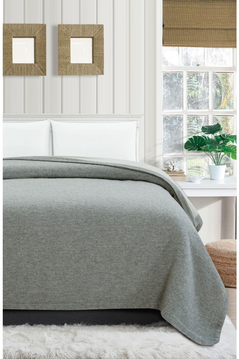 Self Hem Merino Wool Blanket, Alternate, color, GREY