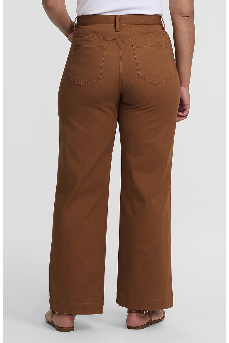 High Rise 5 Pocket Wide Leg Chino Pants, Alternate, color, Rich Ginger Brown