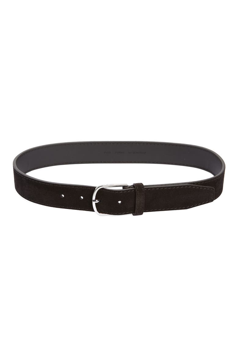 Bold Suede Belt, Main, color, ESPRESSO