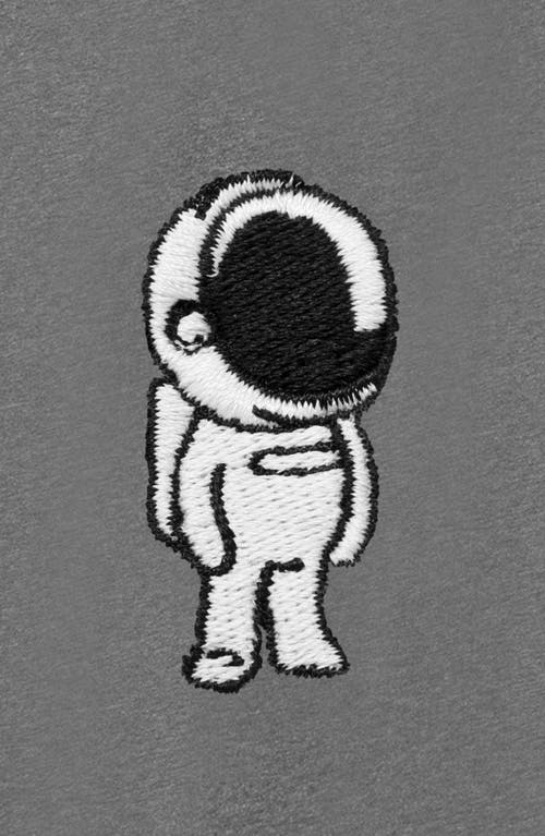 Dalix Astronautt Cropped Fleece Hoodie In Deep Heather