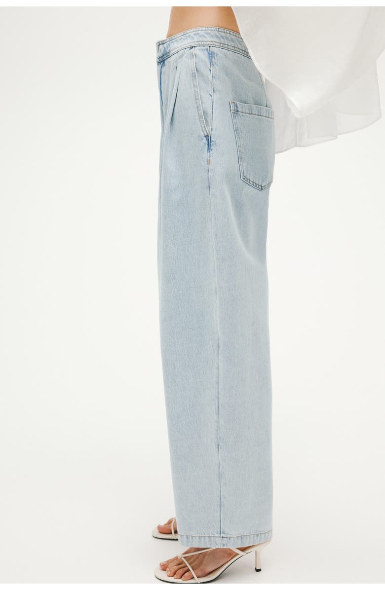 H&M Barrel High Waist Ankle Jeans, Alternate, color, 