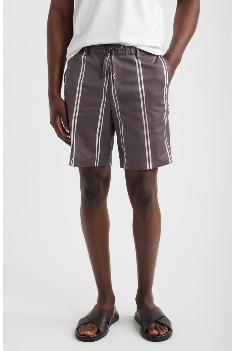 Kane Stripe Stretch Cotton Shorts, Main, color, MEDIUM PURPLE