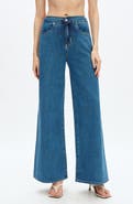 Bayeas Zephyrine Drawstring High Waist Wide Leg Jeans