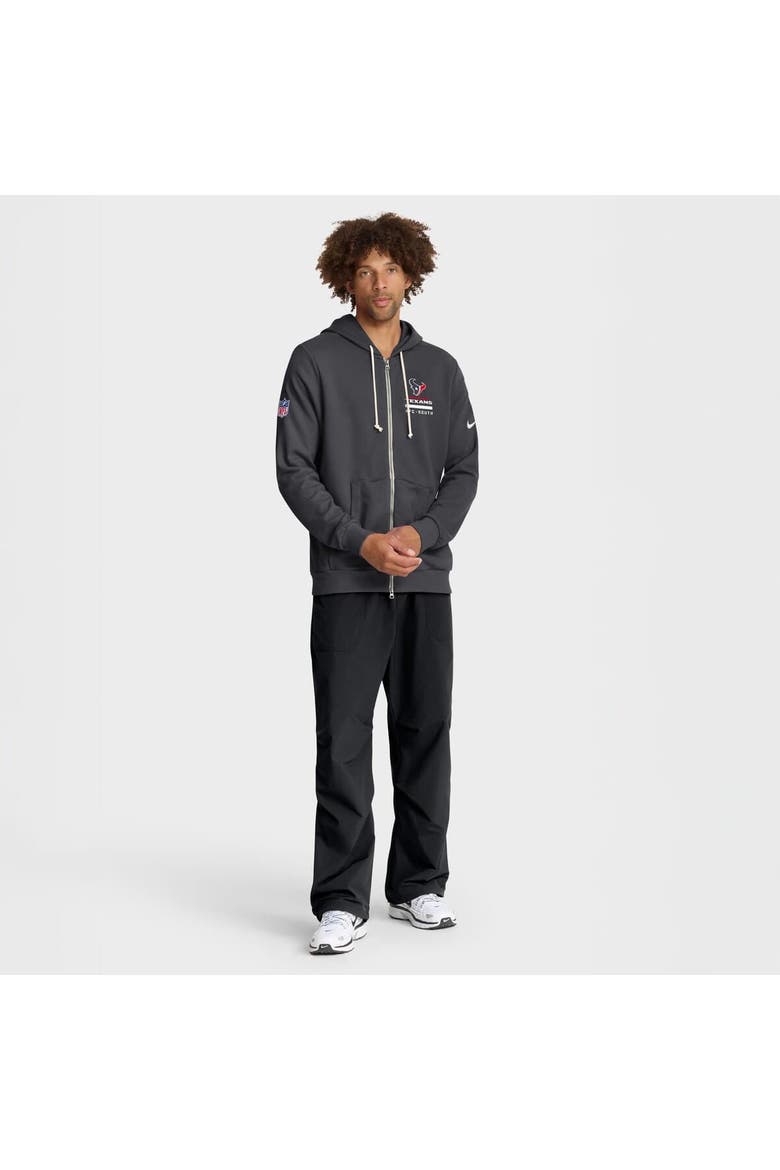 Men's Nike Anthracite Houston Texans Sideline Standard Issue Utility Player Dri-FIT Full-Zip Hoodie, Alternate, color, Anthracite