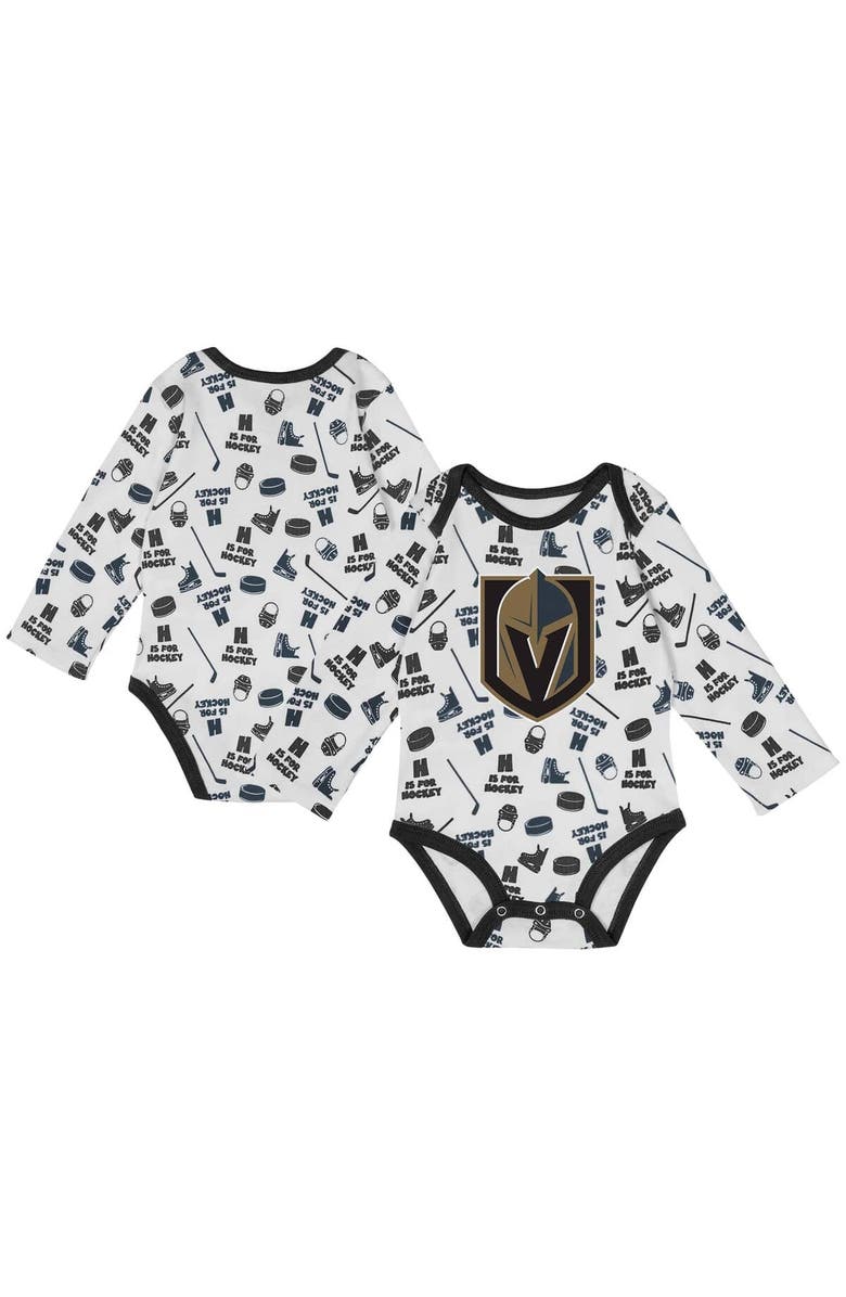 Outerstuff Infant White Vegas Golden Knights Quick Learner Long Sleeve Bodysuit, Main, color, White