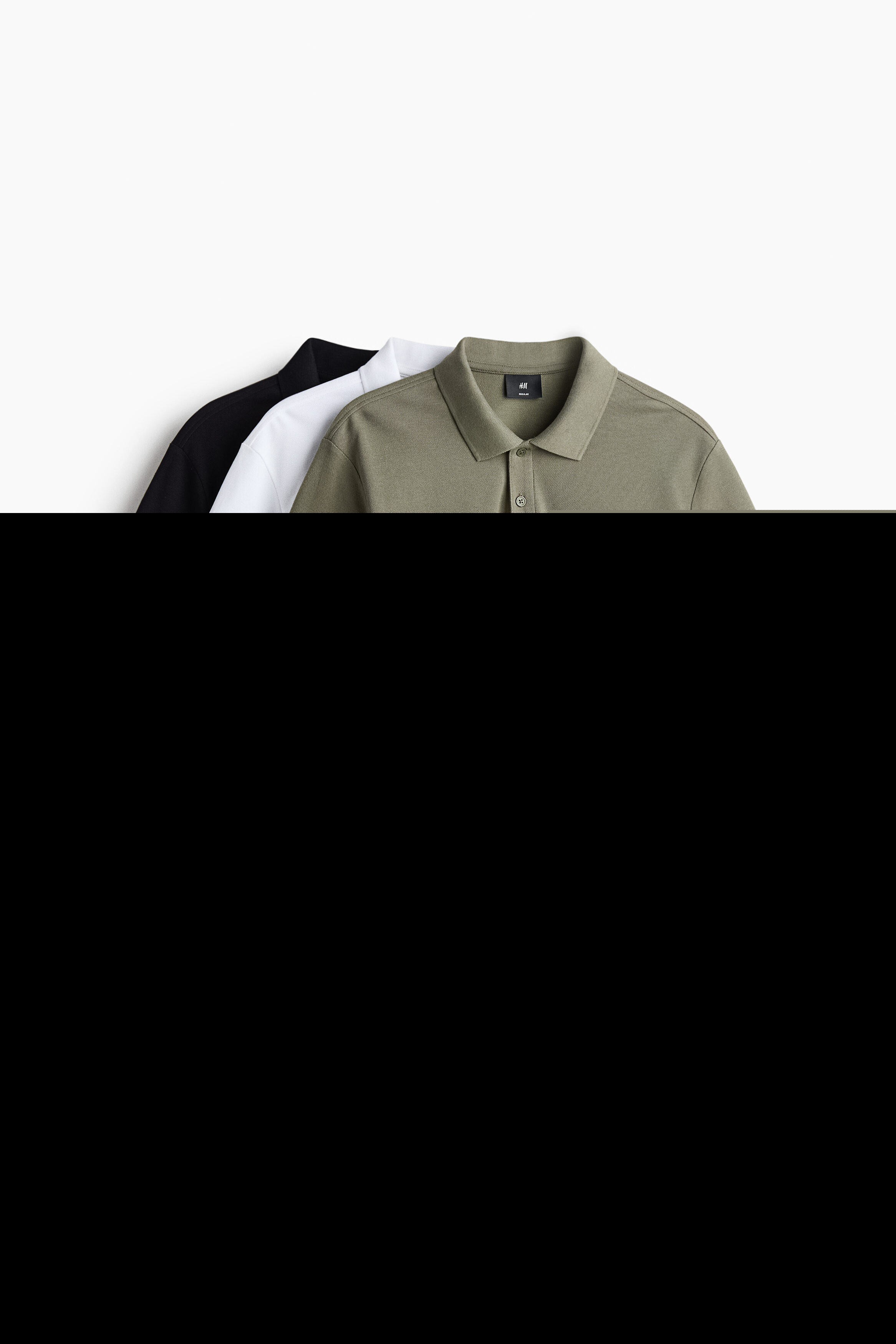 3-pack Regular Fit Polo Shirts, Alternate, color, Navy blue