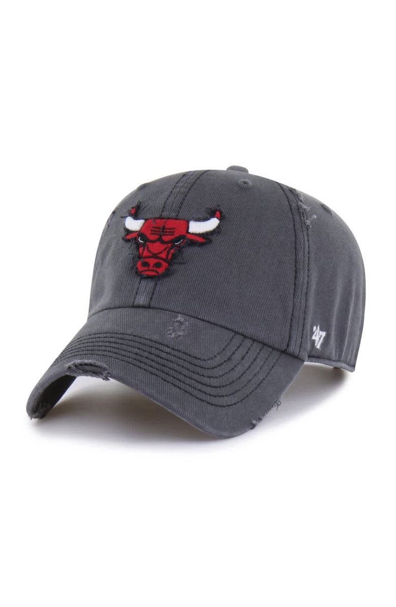 '47 Men's '47 Charcoal Chicago Bulls Weathered Clean Up Adjustable Hat, Main, color, Charcoal