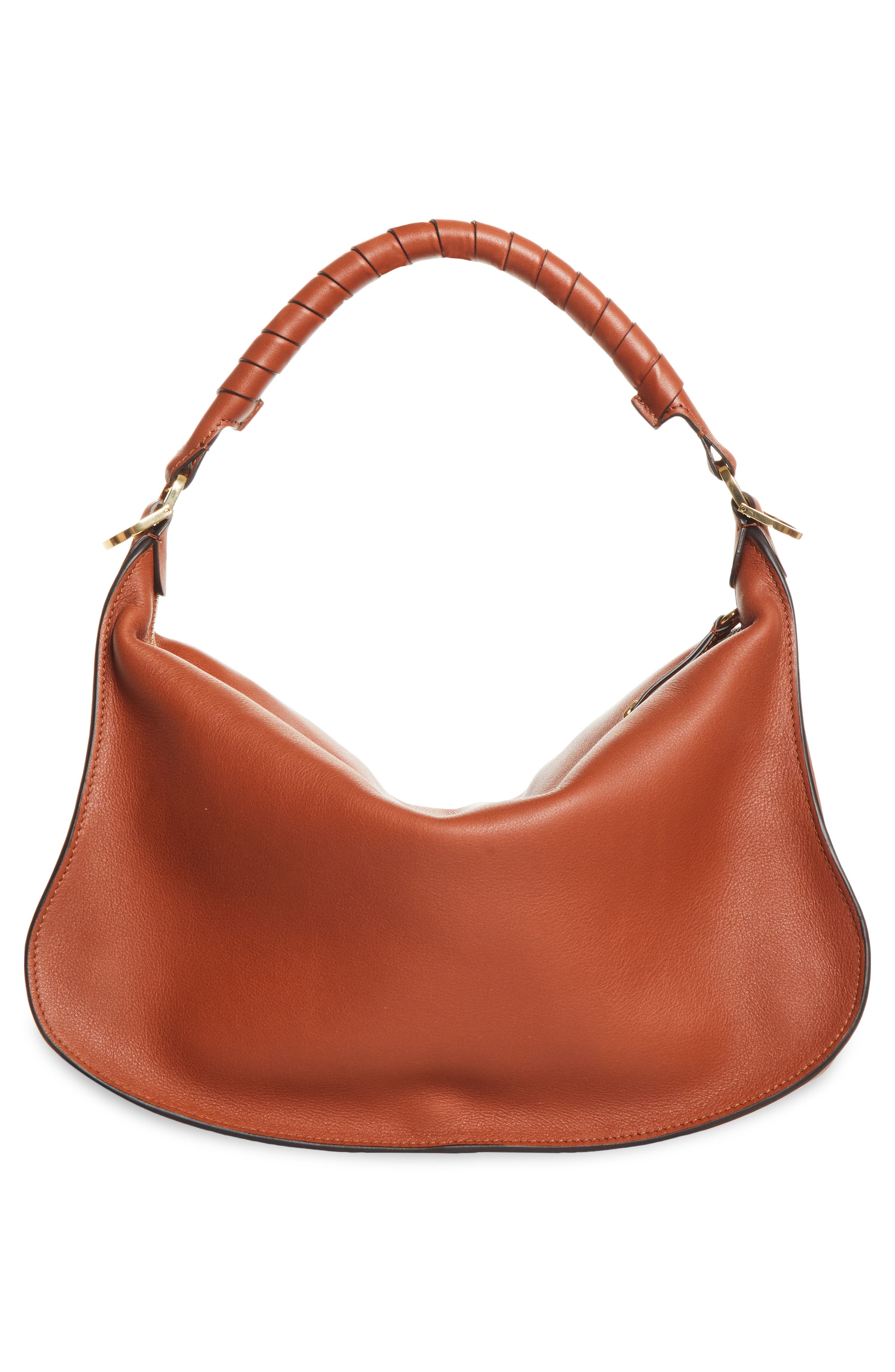 Small Marcie Leather Shoulder Bag, Alternate, color, CLAY BROWN