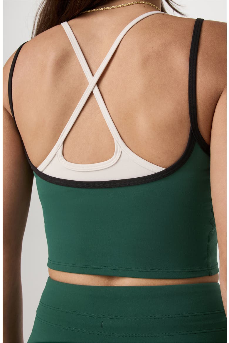 Daily Layered Crop Tank Top, Alternate, color, VIRIDIAN