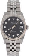 Pre-Owned Rolex Oyster Perpetual Datejust Automatic Watch Stainless Steel and White Gold with Diamond Markers 31