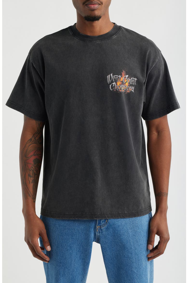 West Coast Choppers Hardtail Cotton Graphic T-Shirt, Main, color, BLACK WASH