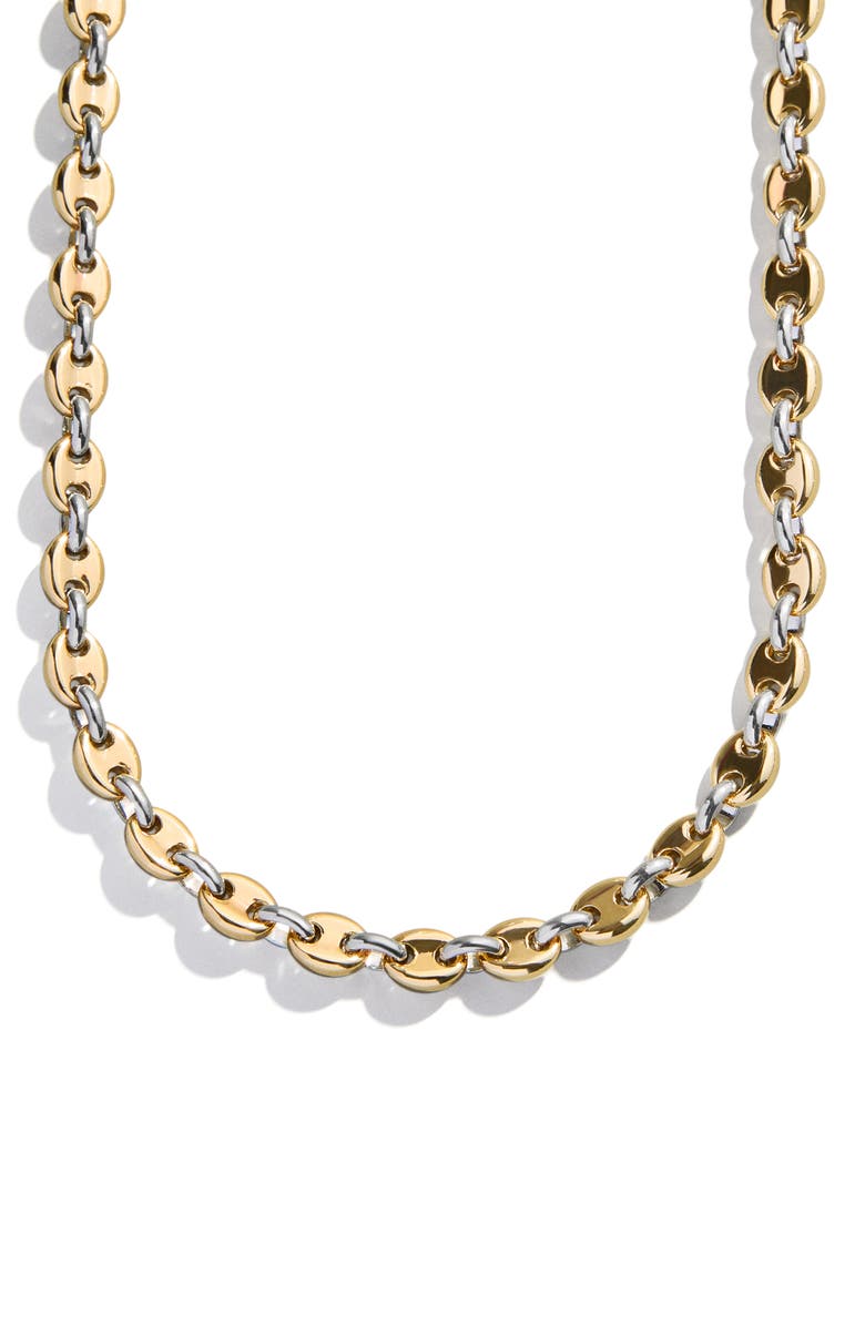 BaubleBar Thalia Two Tone Mariner Link Necklace, Alternate, color, Two Tone