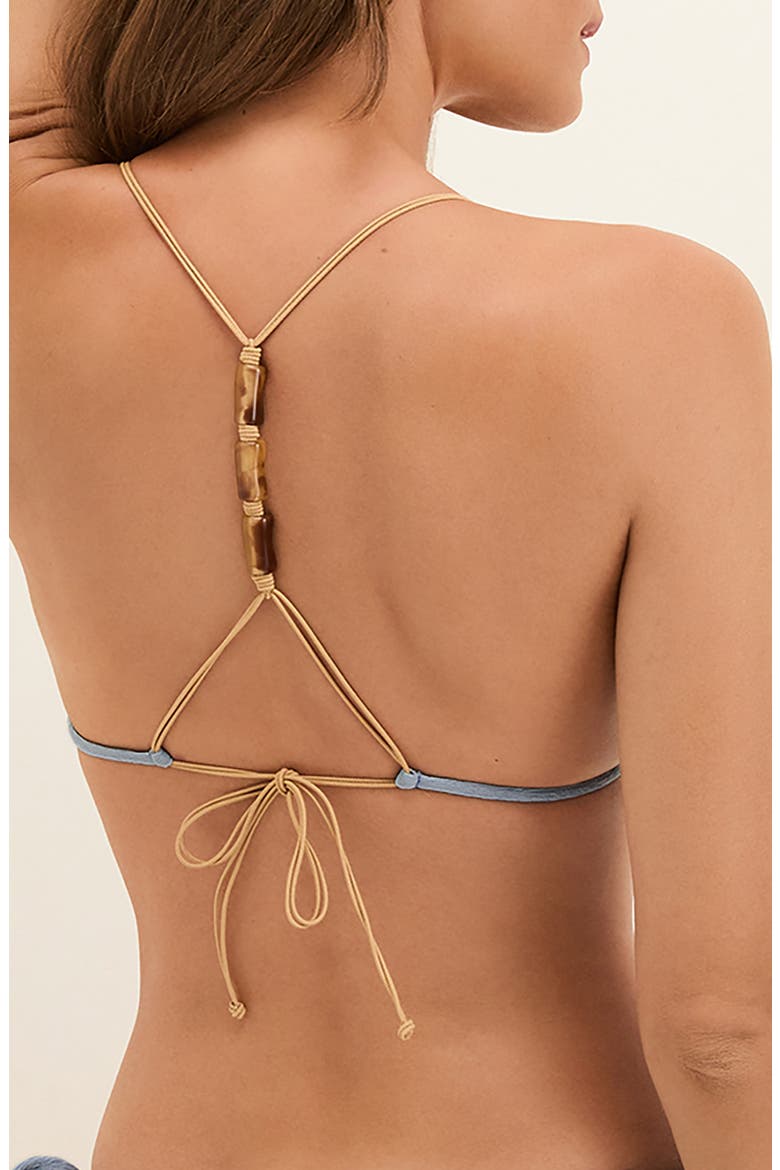 Firenze Lesley Beaded Racerback Bikini Top, Alternate, color, BLUE
