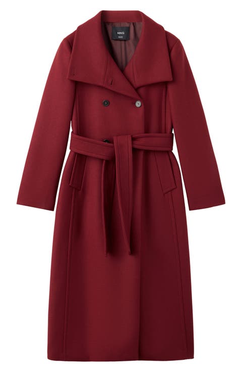 Sirenita Belted Wool Blend Coat