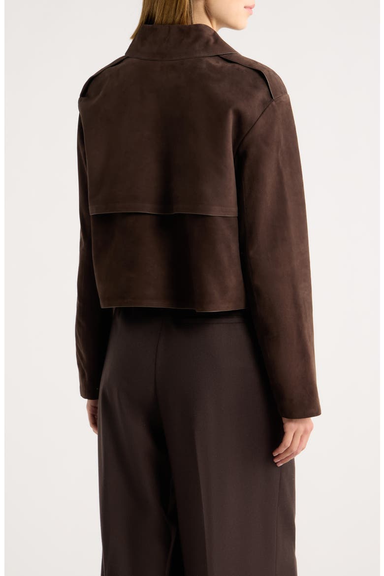 Cropped Suede Trench Jacket, Alternate, color, CACAO - DAJ