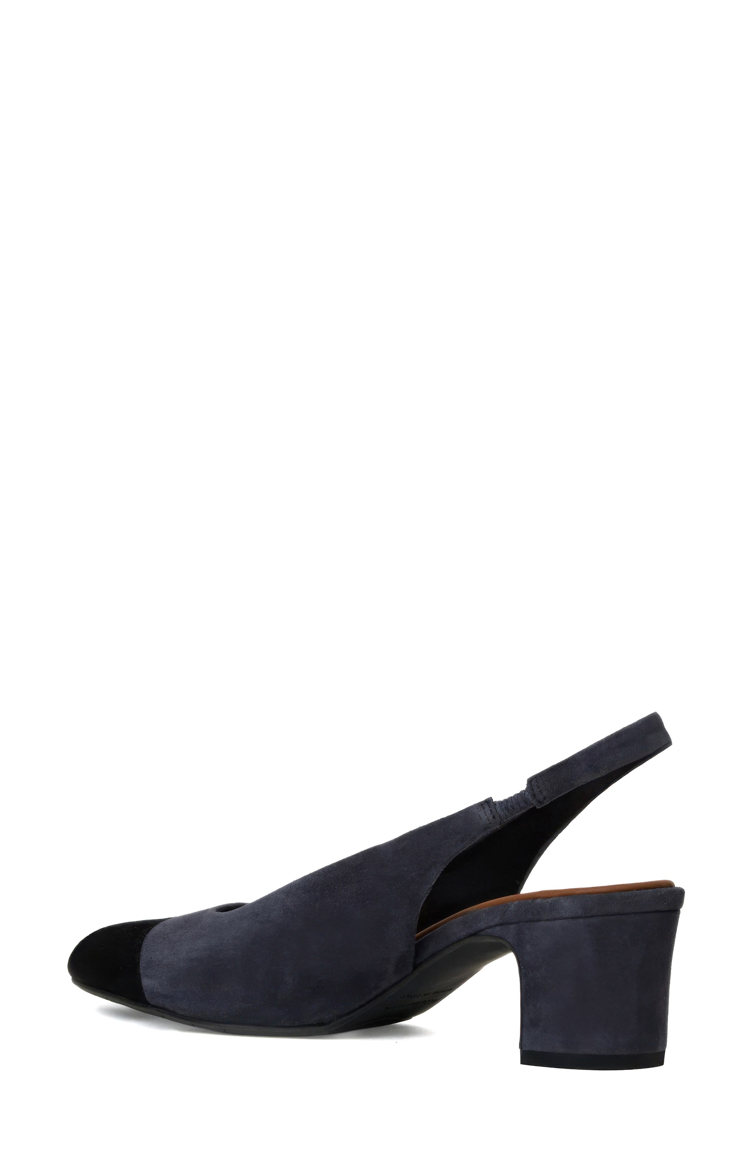 Tiphaine Slingback Pump, Alternate, color, ASH NAVY/ BLACK SUEDE