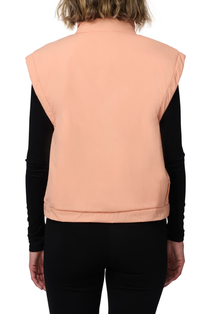 Bernardo Recycled Nylon Crinkle Vest, Alternate, color, Apricot