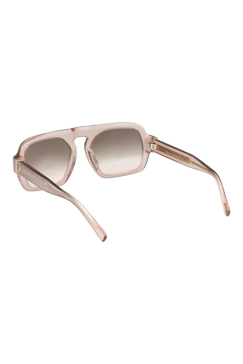 53mm Navigator Sunglasses, Alternate, color, SHINY BEIGE / BLUSH LENS