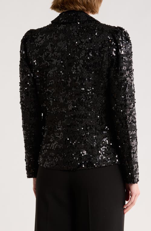 Love Token Jensen Sequin Blazer In Black