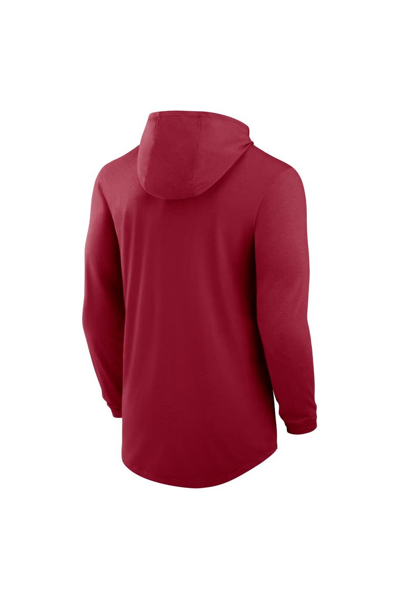 Men's Jordan Brand Crimson Oklahoma Sooners Classic Arch Tri-Blend Dri-FIT Long Sleeve Hoodie T-Shirt, Alternate, color, Crimson