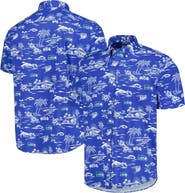 Reyn Spooner Men's Reyn Spooner Royal Seattle Seahawks Throwback Kekai Print Button-Up Shirt
