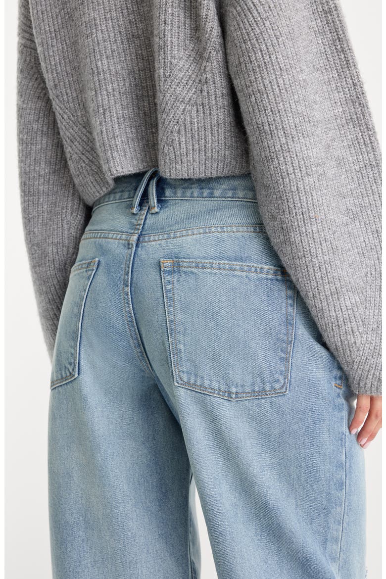 Low Slung Ripped Wide Leg Baggy Jeans, Alternate, color, TERRA