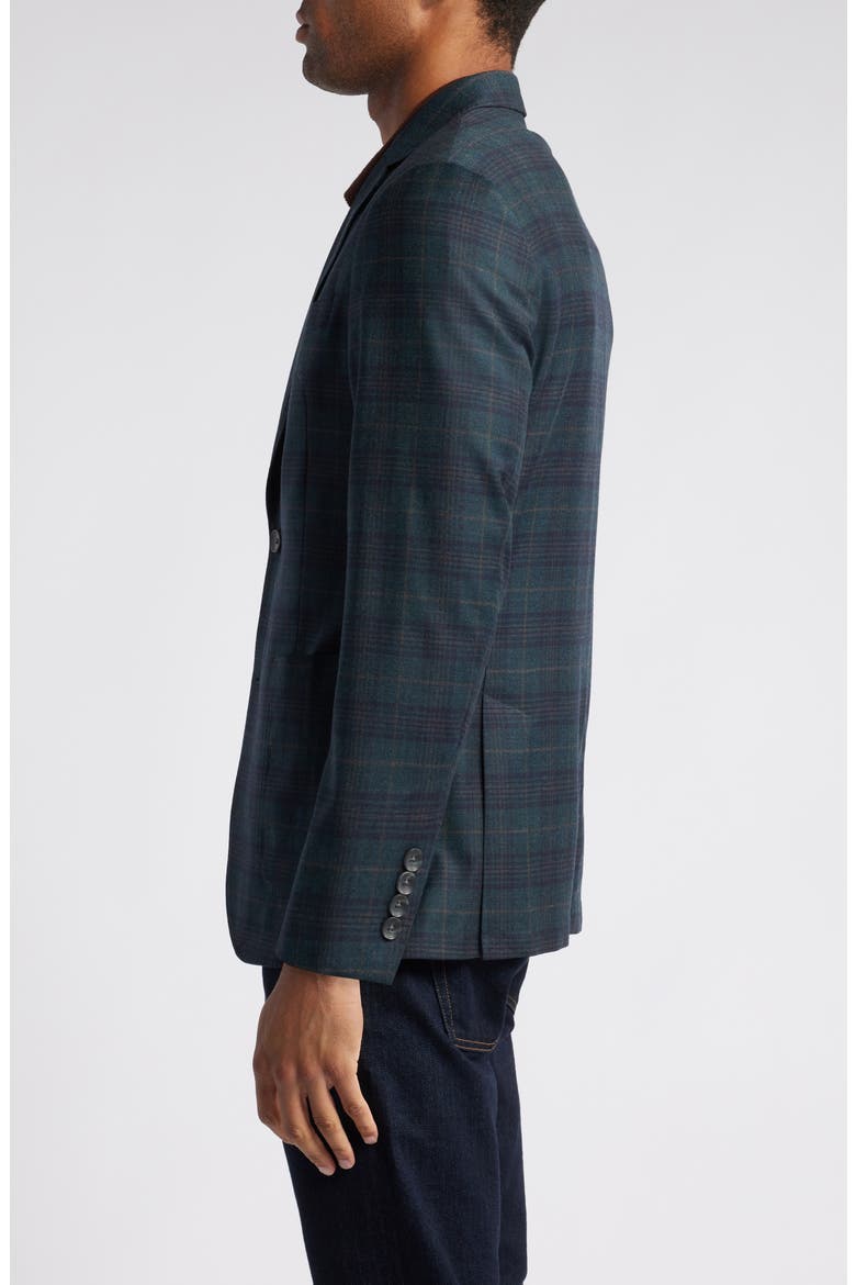 Milzo Plaid Wool Sport Coat, Alternate, color, DARK GREEN MILAZZO PLAID
