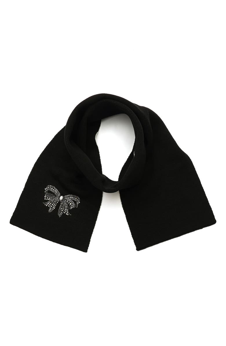 Kurt Geiger London Belgravia Bow Scarf, Main, color, Black