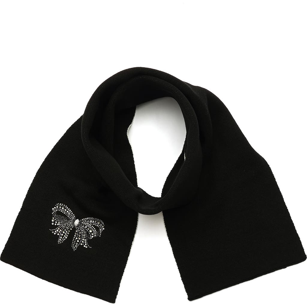 Kurt Geiger London Belgravia Bow Scarf In Black