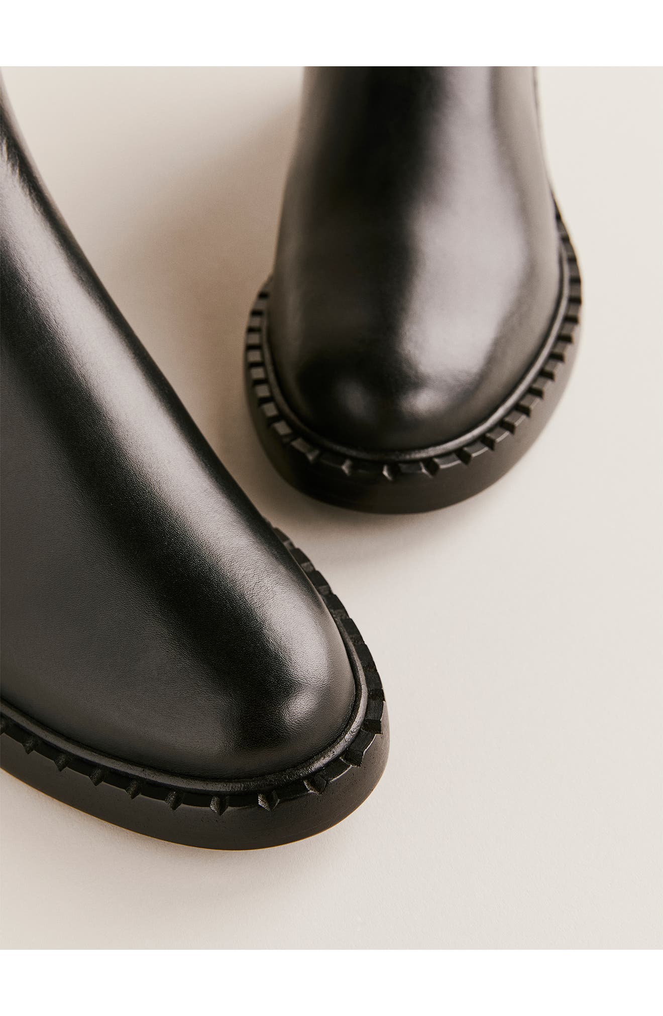 Reformation Nancy Knee High Boot, Alternate, color, Black Leather