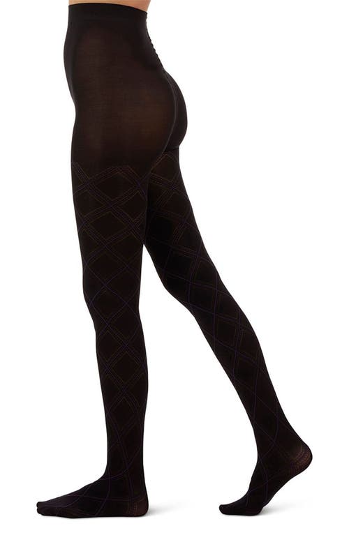 Memoi Diamond Opaque Tights
