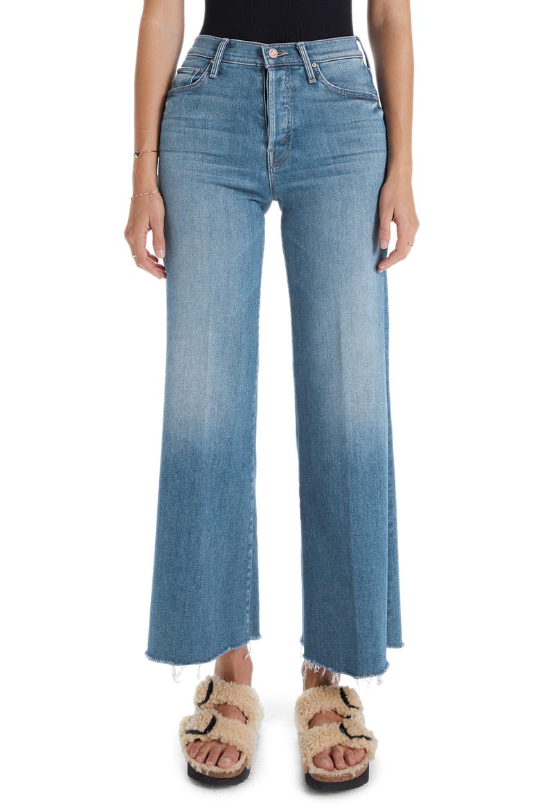 The Tomcat Roller Frayed Hem Wide Leg Jeans, Main, color, A GROOVY KIND OF LOVE