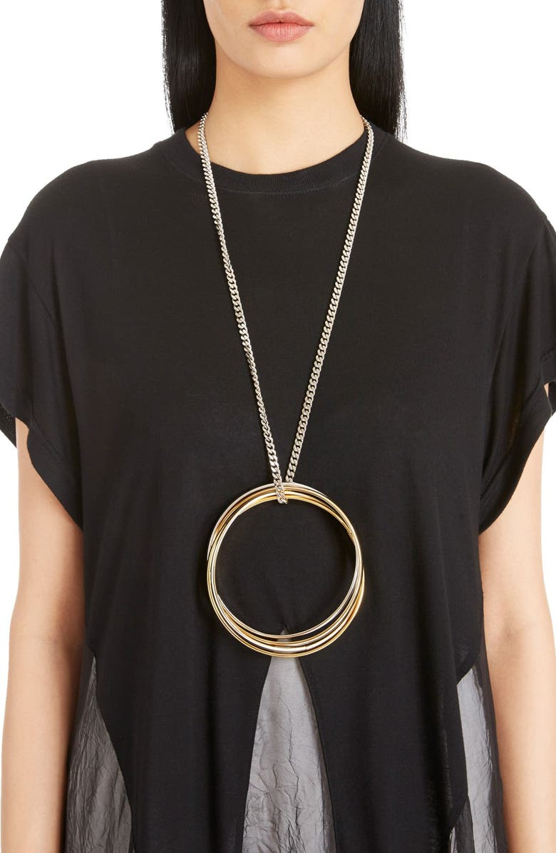 Givenchy Multi Ring Necklace, Main, color, 