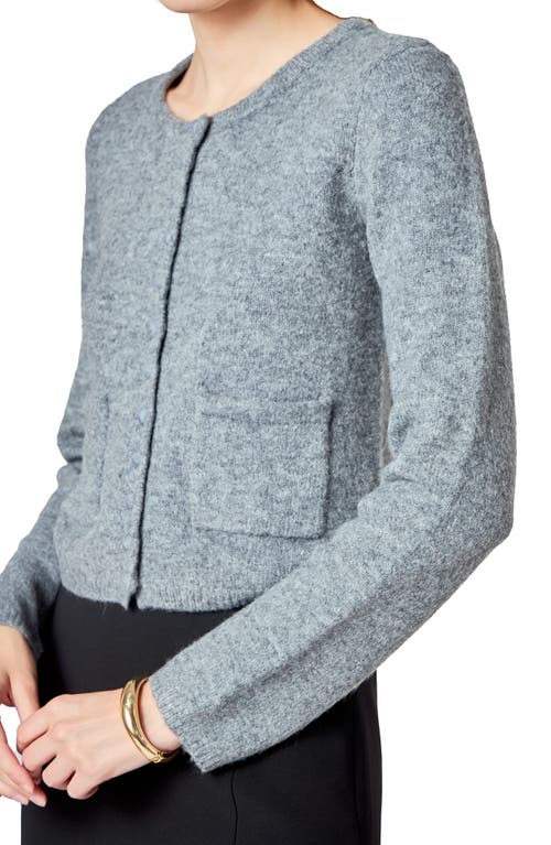 Endless Rose Button Front Cardigan In Gray