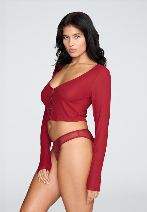 The Cropped Cardigan (Modal Silk Rib)