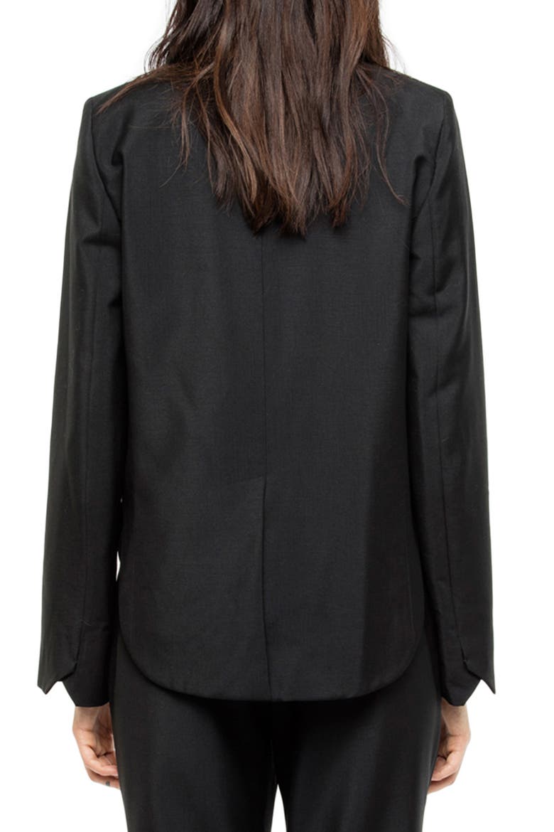 Wool Notch Collar Blazer, Alternate, color, NOIR