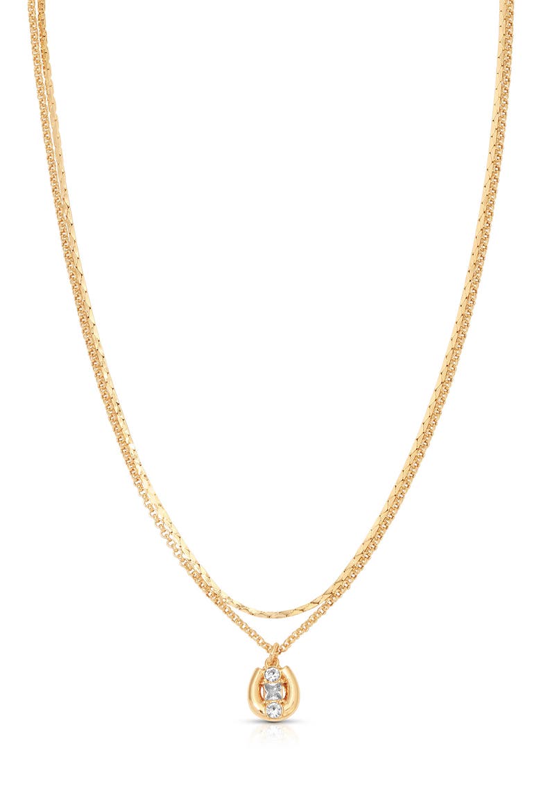 Layered Chain Pendant Necklace, Main, color, GOLD