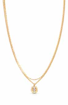 Layered Chain Pendant Necklace
