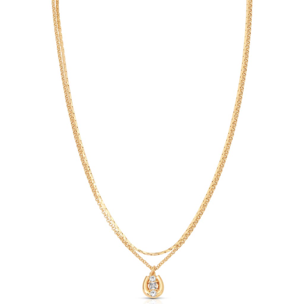 Ettika Layered Chain Pendant Necklace In Gold